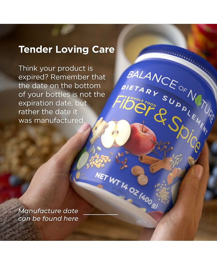 Balance of Nature Fiber & Spice Supports Colon Cleanse, Gut Health