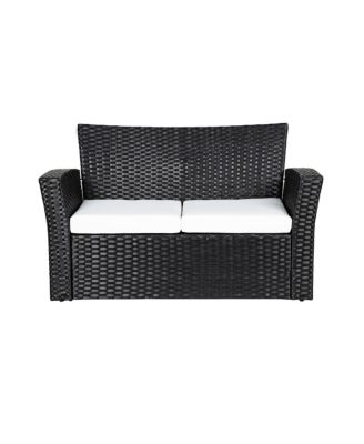 4-Piece Modern Patio Conversation Sofa Set with Cushions
