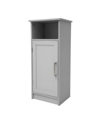 Adjustable Shelf Magnetic Closure Bathroom Storage Cabinet with Open Upper Shelf