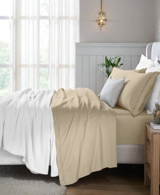 650-TC Egyptian Cotton Solid Deep Pocket Sheet Set, California King