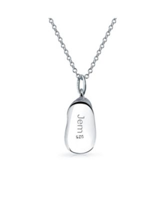 Baby Shoe Bootie Charm Pendant Necklace Gift New Mother CZ Sterling Silver