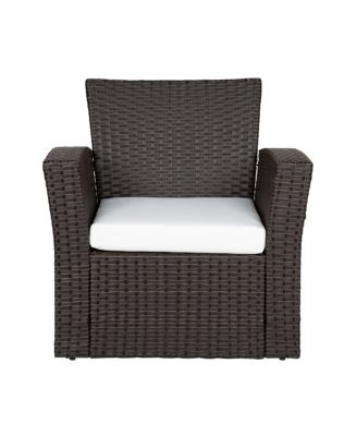 4-Piece Modern Patio Conversation Sofa Set with Cushions