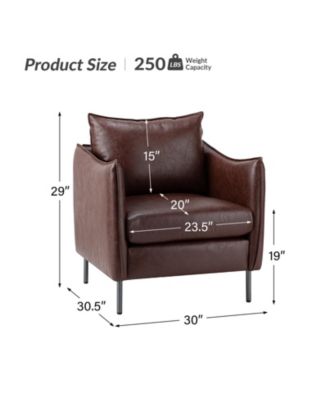 Hope Comfy Living Room Armchair with Metal Legs