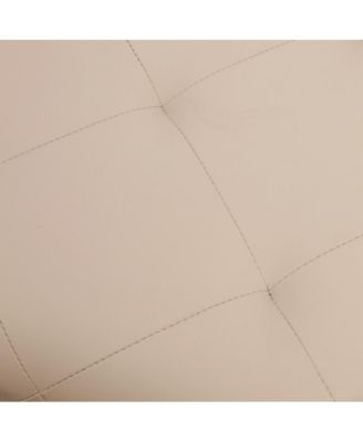 Almas 30-Inch Square Tufted Ottoman With Durable Metal Frame