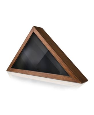 Rustic Flag Case - Solid Wood Military Flag Display Case For 9.5 X 5 American Veteran Burial Flag, Wall Mounted Burial Flag Frame