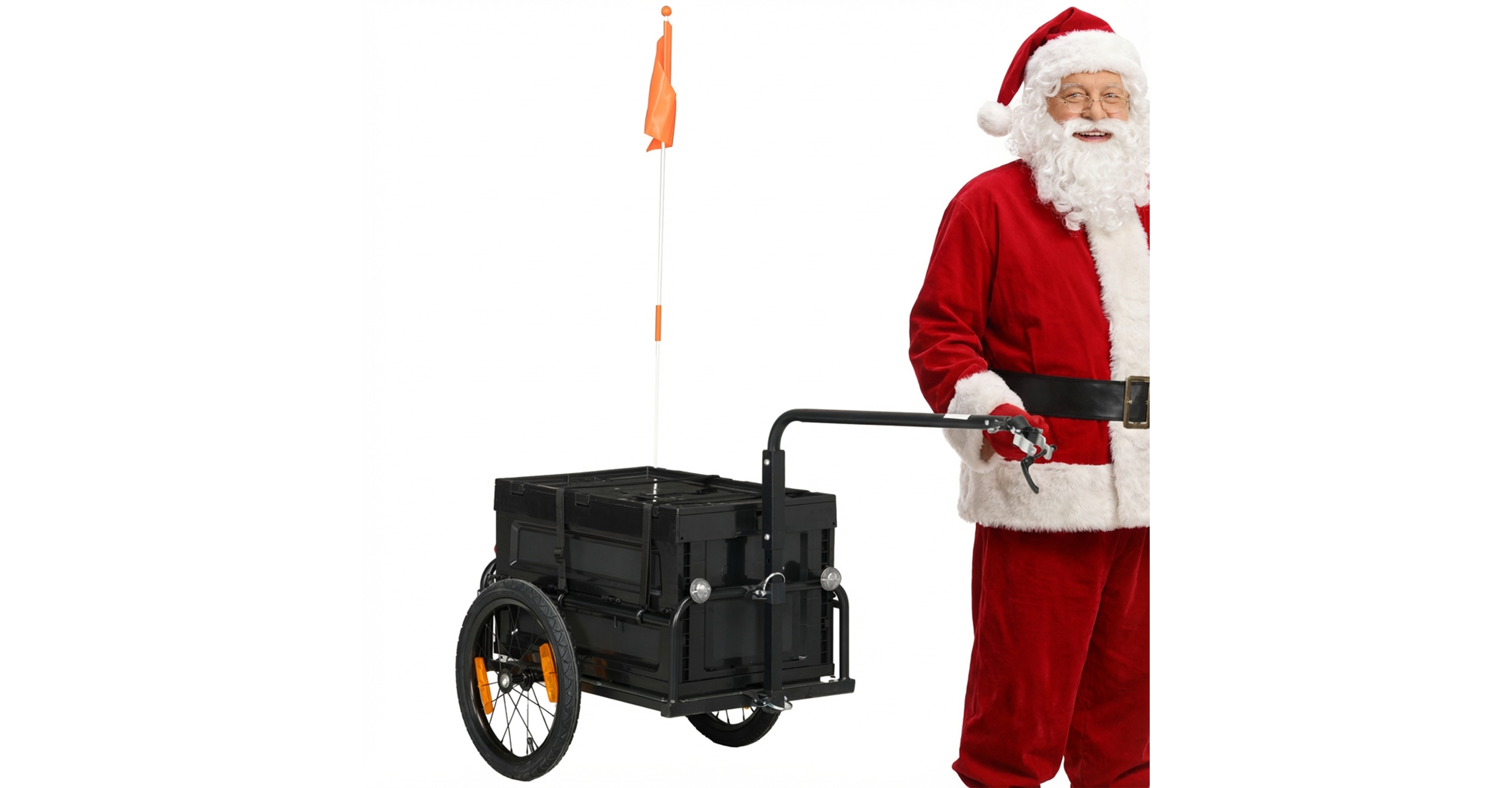 Aosom Bike Trailer Wagon with Removable Storage Box, No Bottom