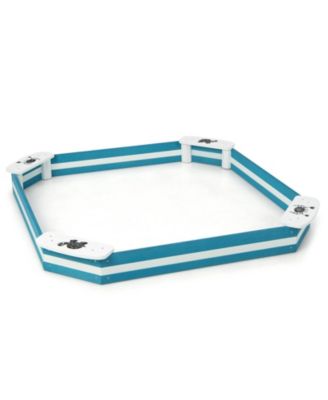 Outdoor Solid Wood Sandbox with 4 Built-in Animal Patterns Seats