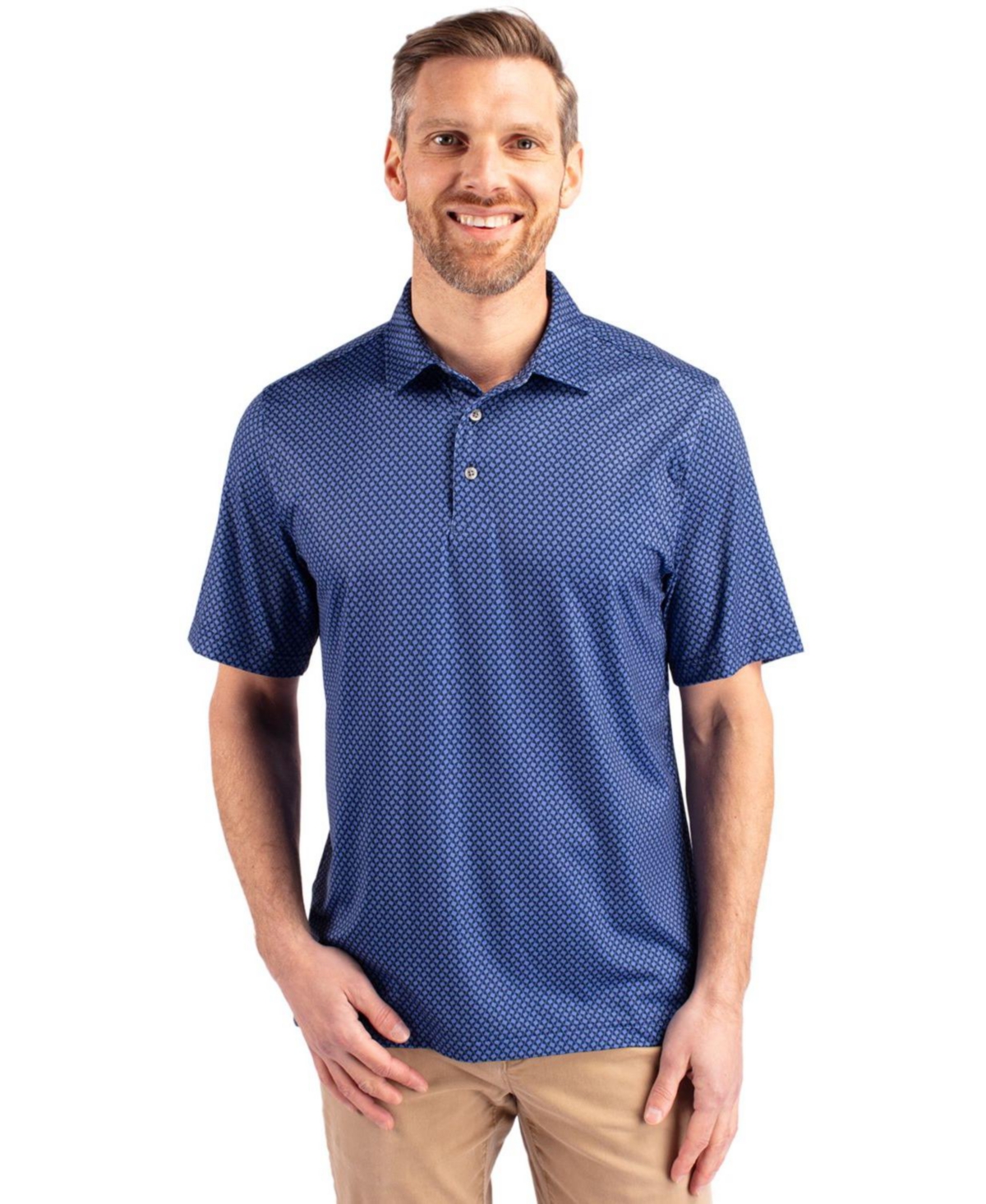 Cutter & Buck Men's Cutter Buck Pike Banner Print Stretch Polo Shirt