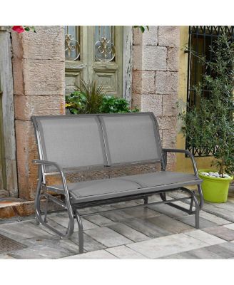 SUGIFT Swing Glider Chair 48 Inch Loveseat Rocker Lounge Backyard