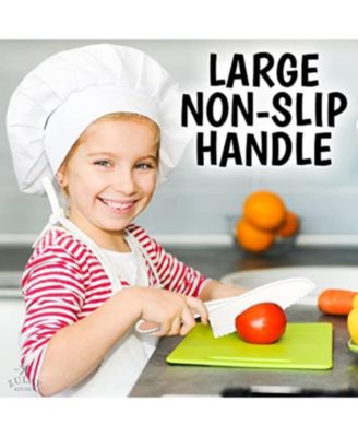 3-Piece Kids Knife Set for Real Cooking & Baking with Serrated Edges