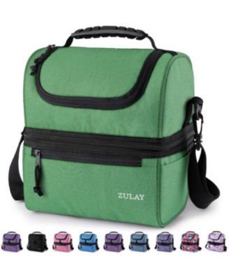Insulated Lunch Bag Dual Compartment with Adjustable Strap