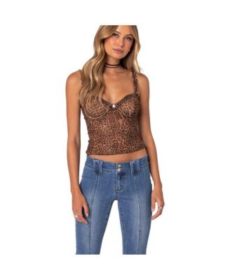 Women's Lidia Sheer Mesh Bra Top