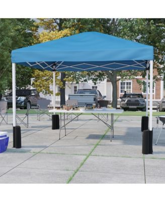 Outdoor Event/Tailgate Tent Set With Pop Up Event Canopy And Wheeled Case And Bi-Fold Table With Carrying Handle