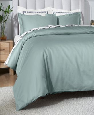 Superior 650-TC Egyptian Cotton Solid Luxury Duvet Cover Set, Twin