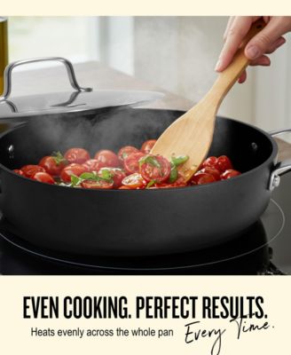 Maestro Nonstick Ceramic Saute Pan with Lid 3.5Qt. - Oven Safe and Made without PFAS, PFOA & PTFE - Induction and All Stovetop Compatible