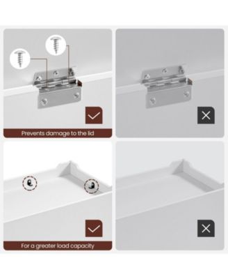 Storage Chest, Storage Trunk With 2 Safety Hinges, For Entryway, Bedroom