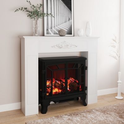 Freestanding Wood Mantel Surround for Electric Fireplace Stove