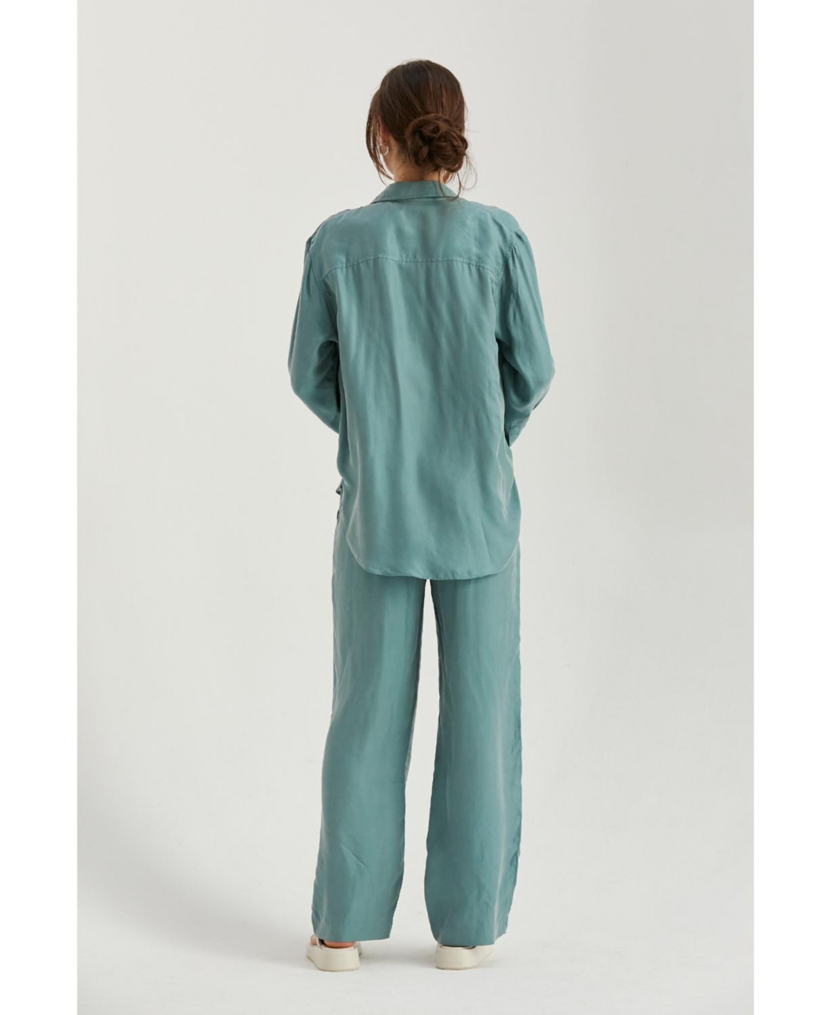 Crescent Women's Kylee Three Piece Modal Cupro Set -aqua + mist