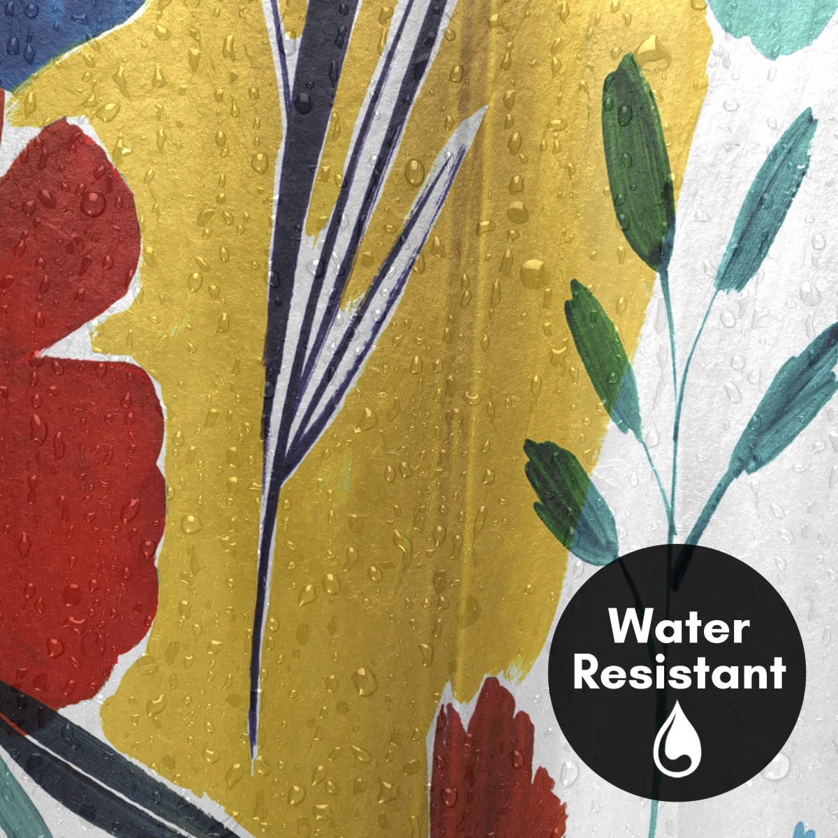 Americanflat Floral Shower Curtain - Cheerfulness by Pi Creative Art