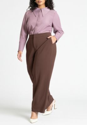 Women's Pointed Collar Button Up Shirt