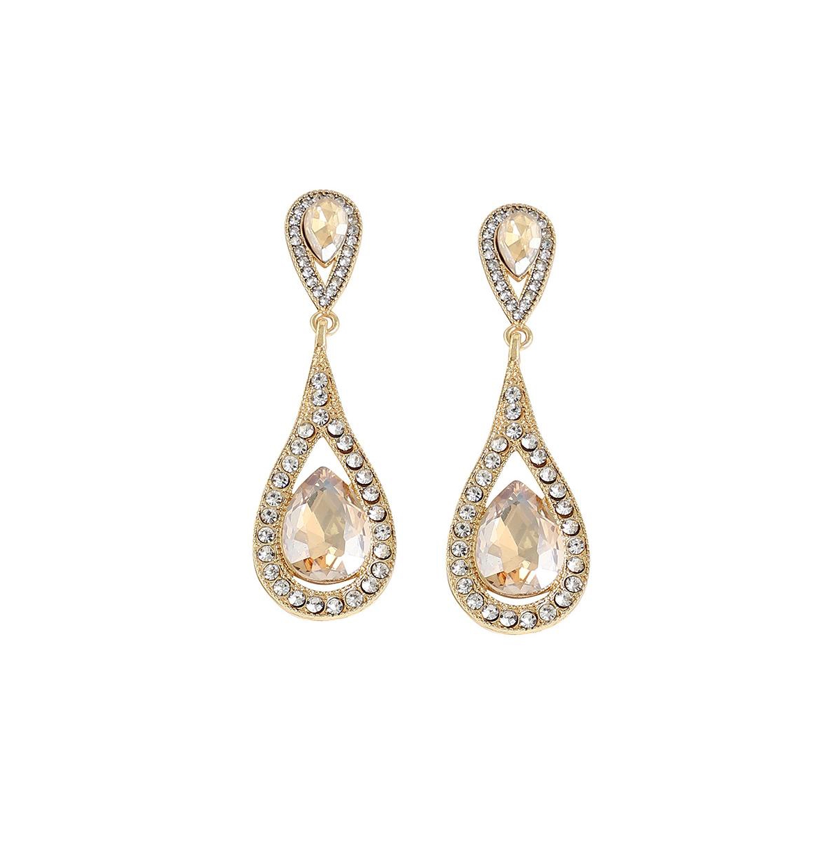 Women's Gold Dazzling Drop Earrings - Gold