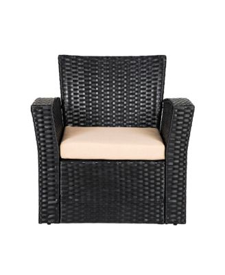 4-Piece Modern Patio Conversation Sofa Set with Cushions