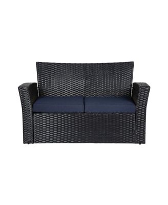 4-Piece Modern Patio Conversation Sofa Set with Cushions