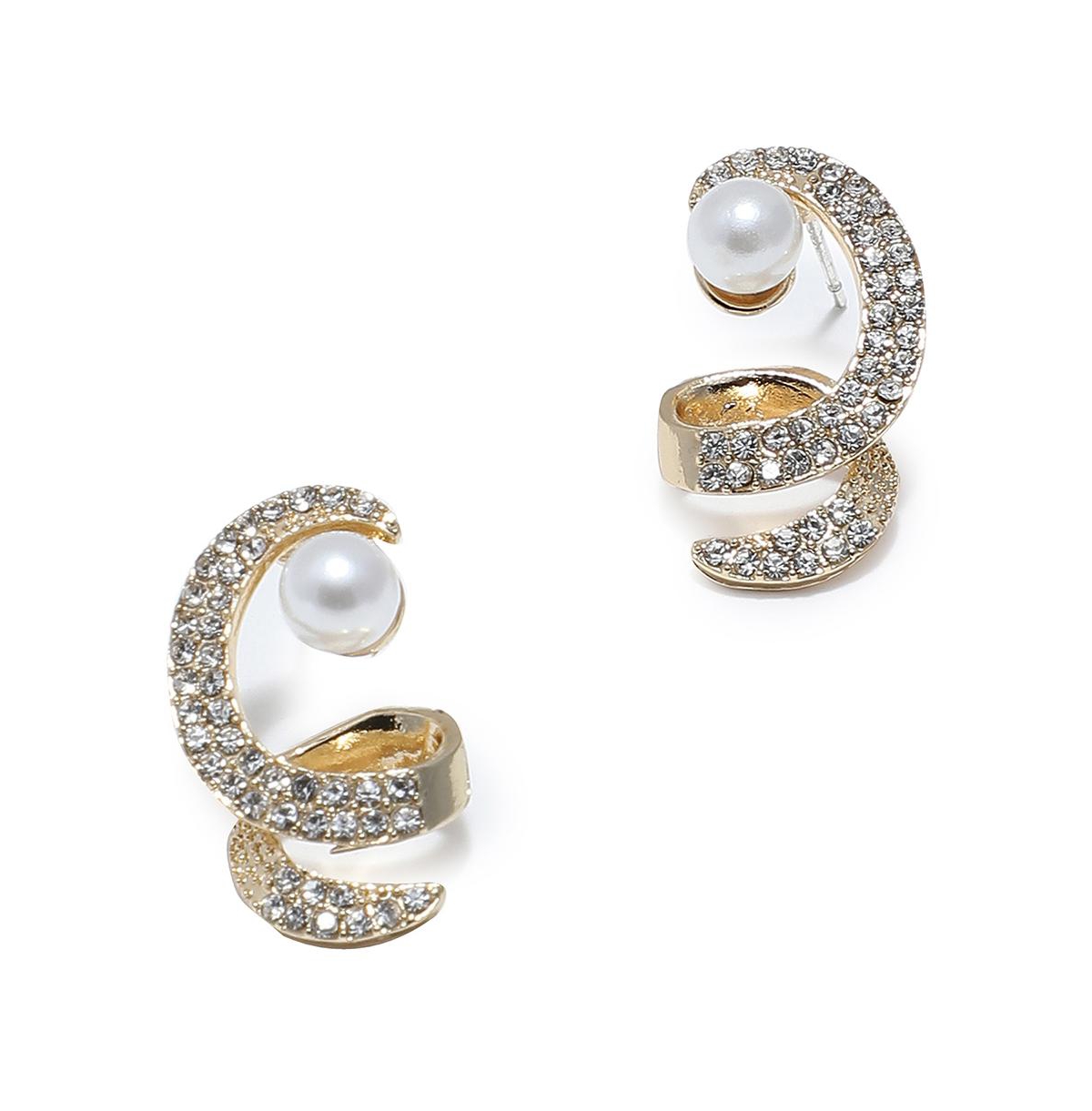 Sohi Women's Twisted Drop Earrings In Gold