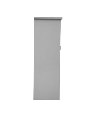 Adjustable Shelf Magnetic Closure Bathroom Storage Cabinet with Open Upper Shelf