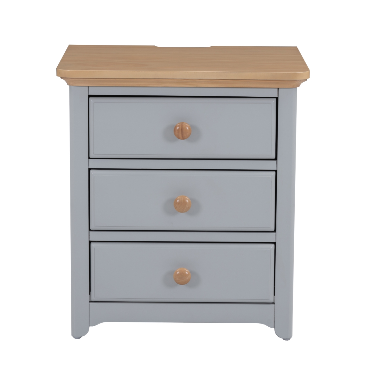 Streamdale Furniture Wooden Nightstand With Usb Charging Ports And Three Drawers, End Table For Bedroom
