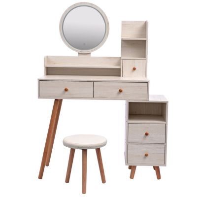 Stylish Vanity Table Set with LED Mirror