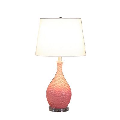 Streamdale 28" Pink Telli Pebble Mid-Century Resin Table Lamp