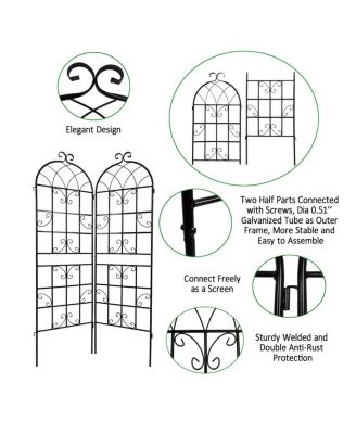 Streamdale Metal Garden Trellis 71" x 19.7" for Climbing Plants