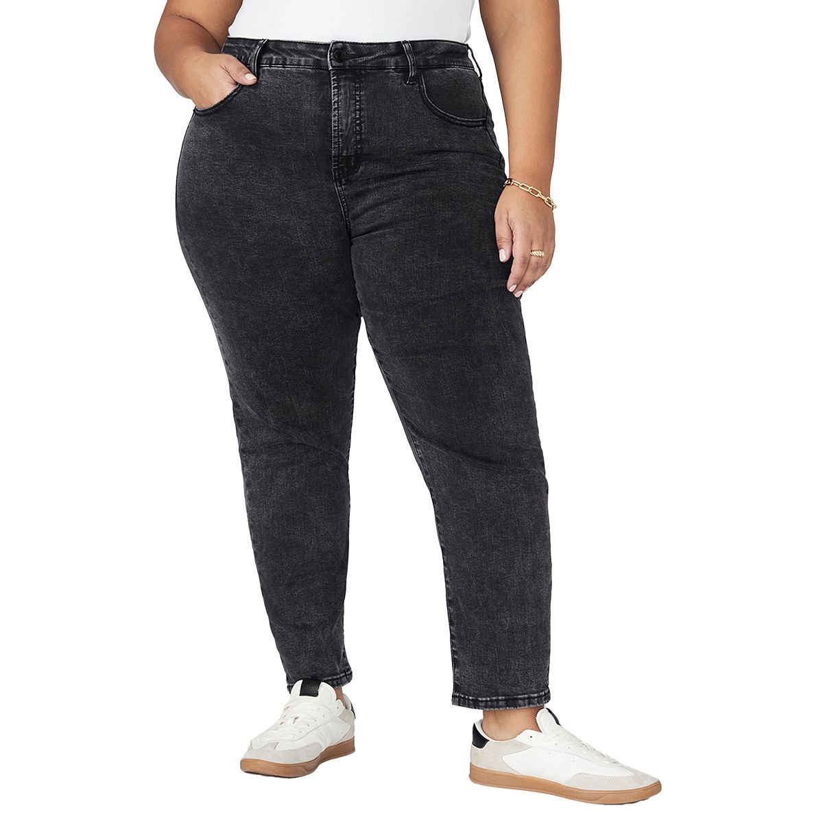 ELOQUII Women's The Leigh Super Stretch Slim Leg Jean view 1 — MAYCSS fashion products