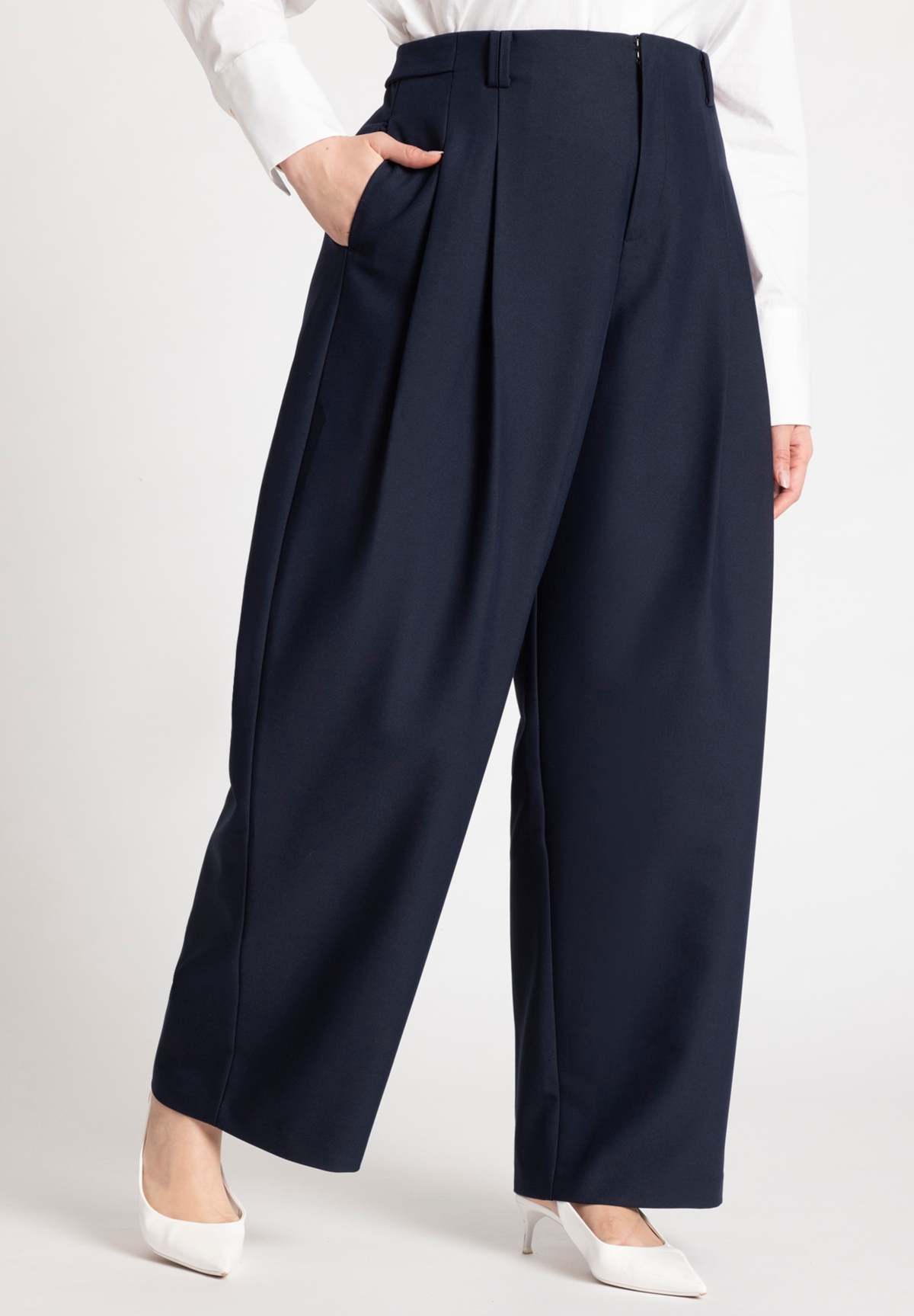 Eloquii Plus Size Trouser With Waistband Tabs