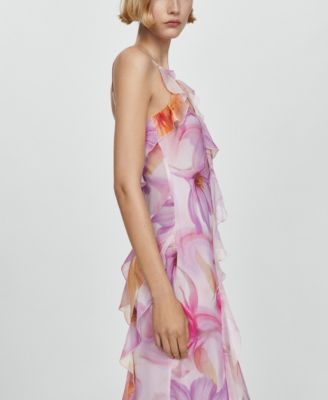 Mango Women's Ruffled Floral Print Dress - Macy's