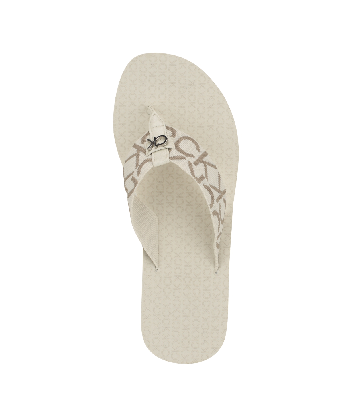 Calvin Klein Women's Meena Casual Platform Flip-flop Sandals In Ivory