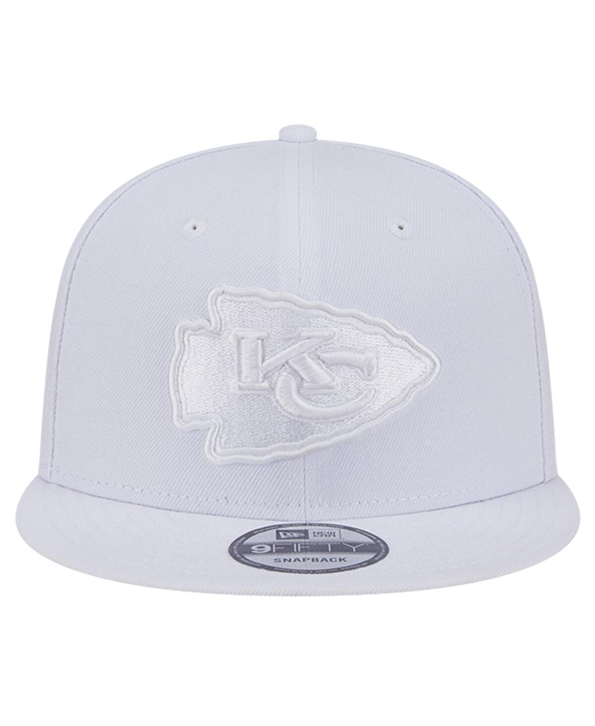 New Era Men's  Kansas City Chiefs Main White On White 9fifty Snapback Hat In White