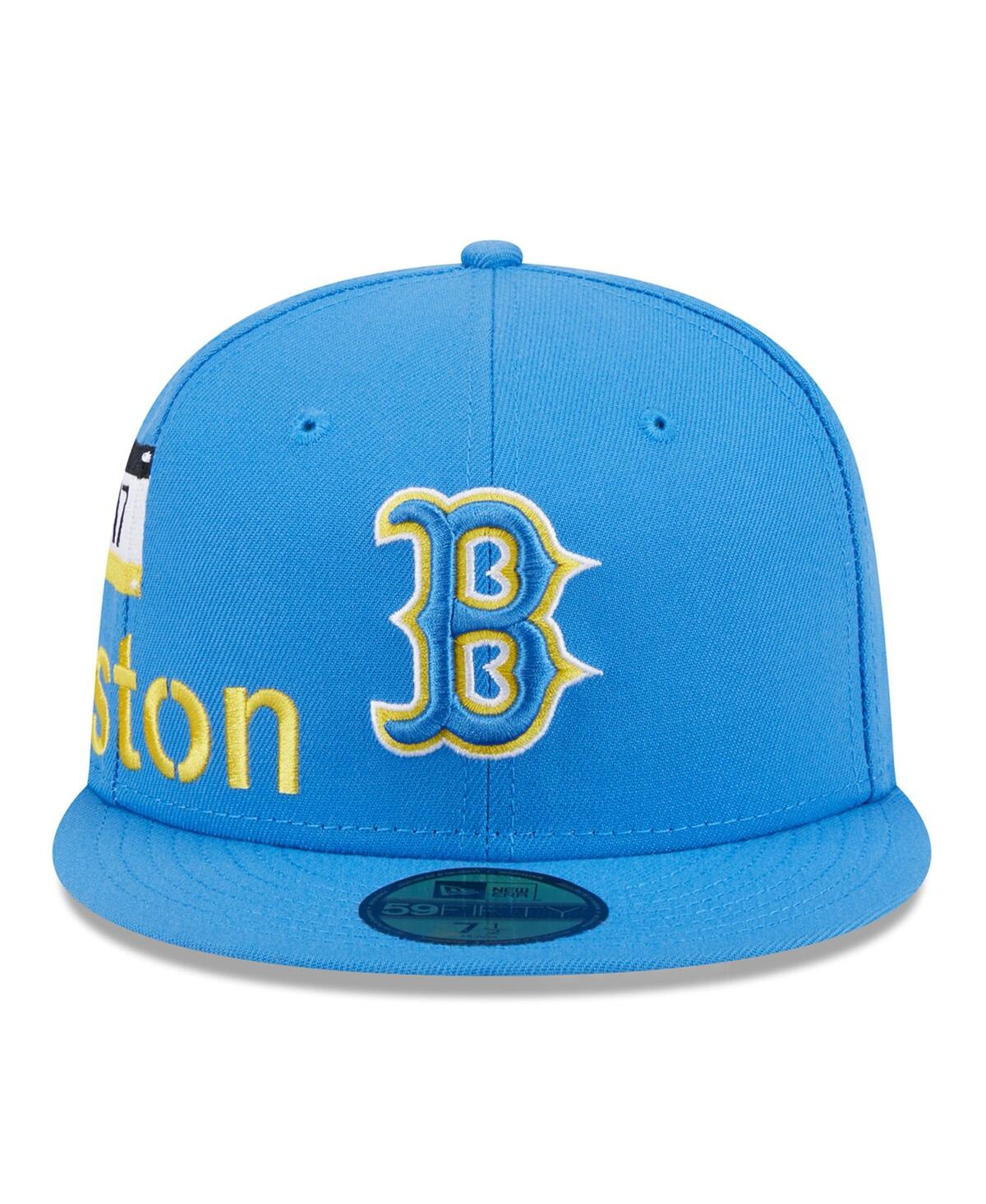 New Era Men'sBoston Red Sox City Connect Icon 59FIFTY Fitted Hat - Light Blue