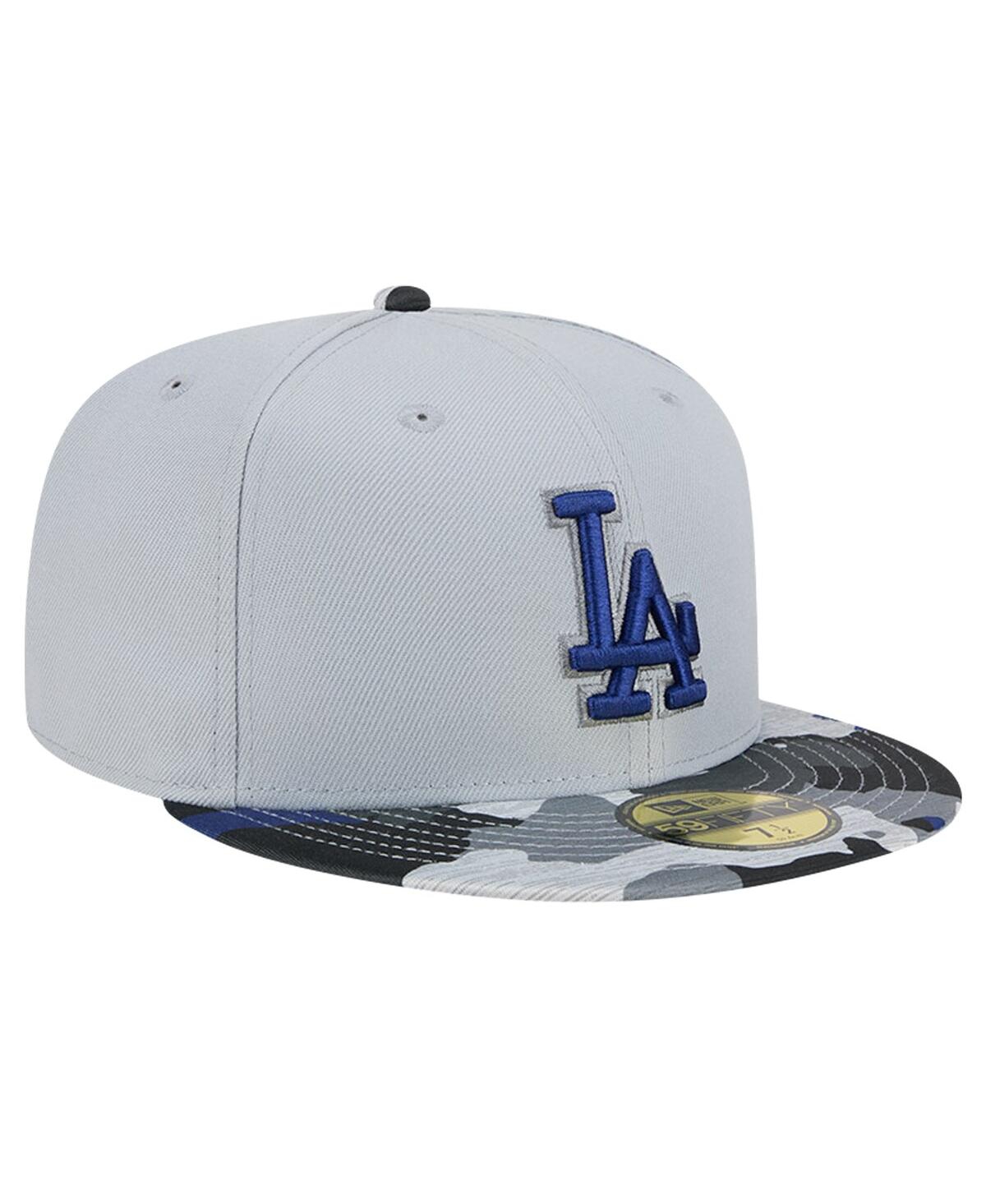 New Era Men'sLos Angeles Dodgers Active Team Camo 59FIFTY Fitted Hat - Gray