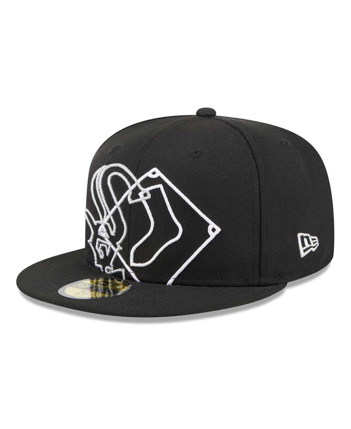 New Era Men'sChicago White Sox Game Day Overlap 59FIFTY Fitted Hat - Black