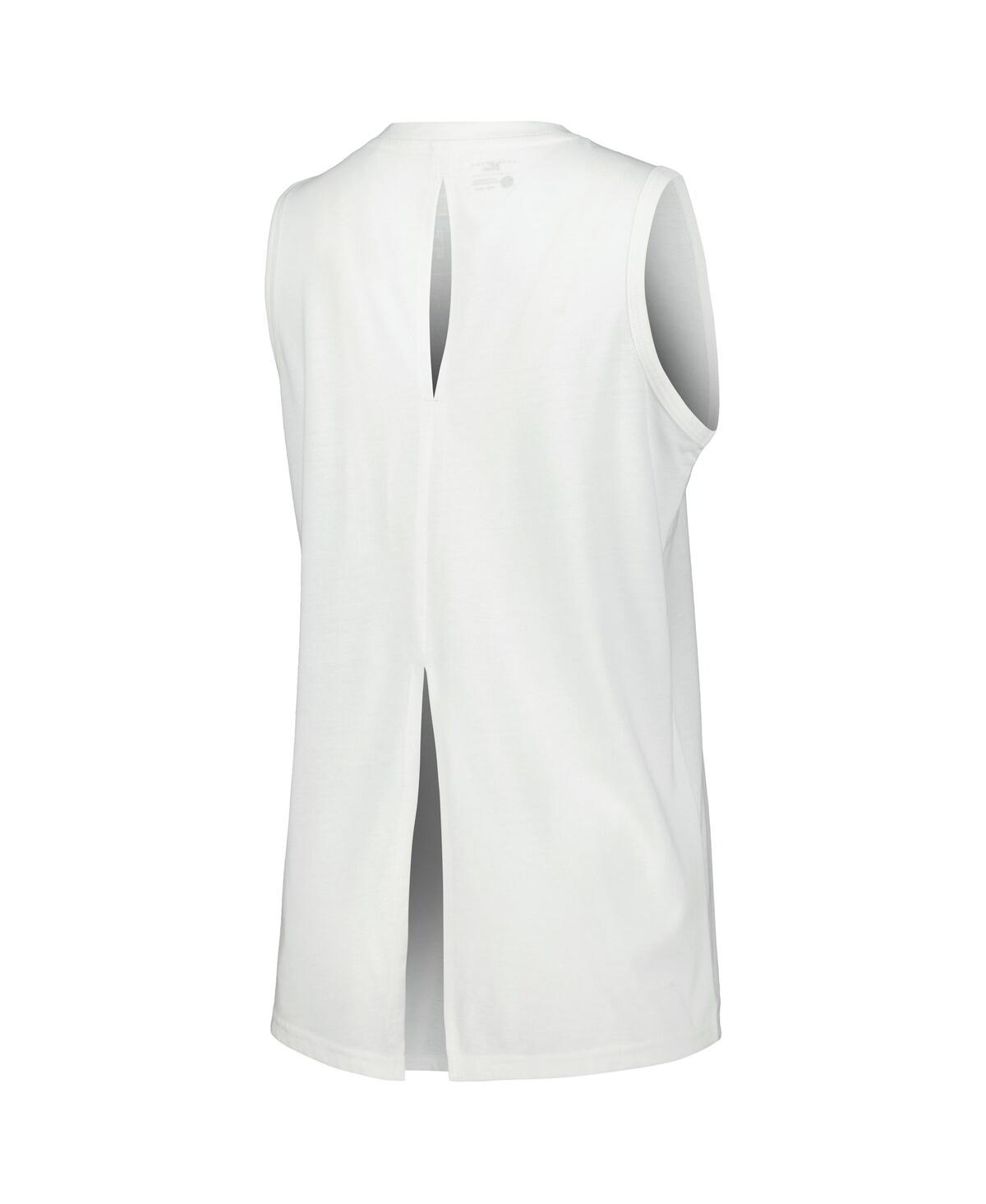 Shop Levelwear Women's White New York Knicks Paisley Peekaboo Tank Top