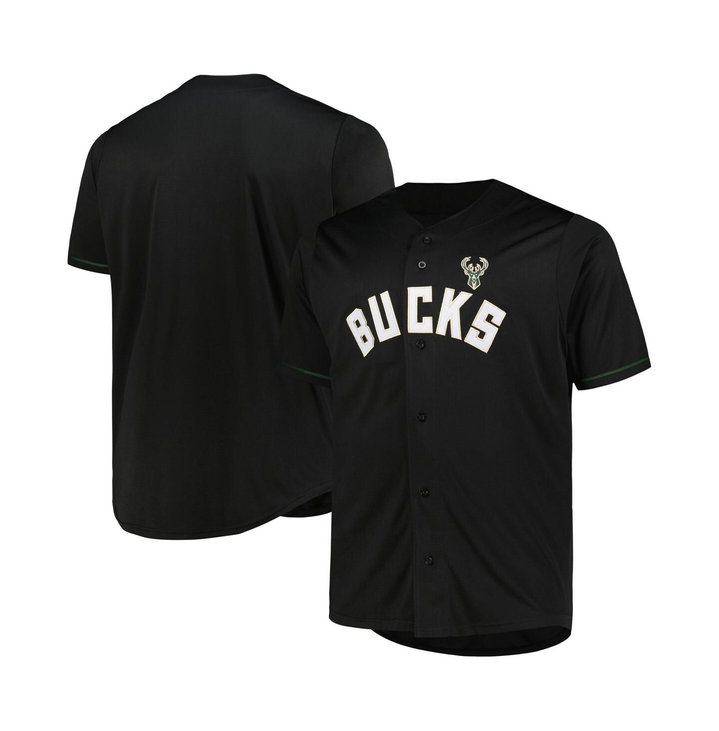 Мужской топ Profile Black Milwaukee Bucks Big & Tall Pop Jersey — фото 1
