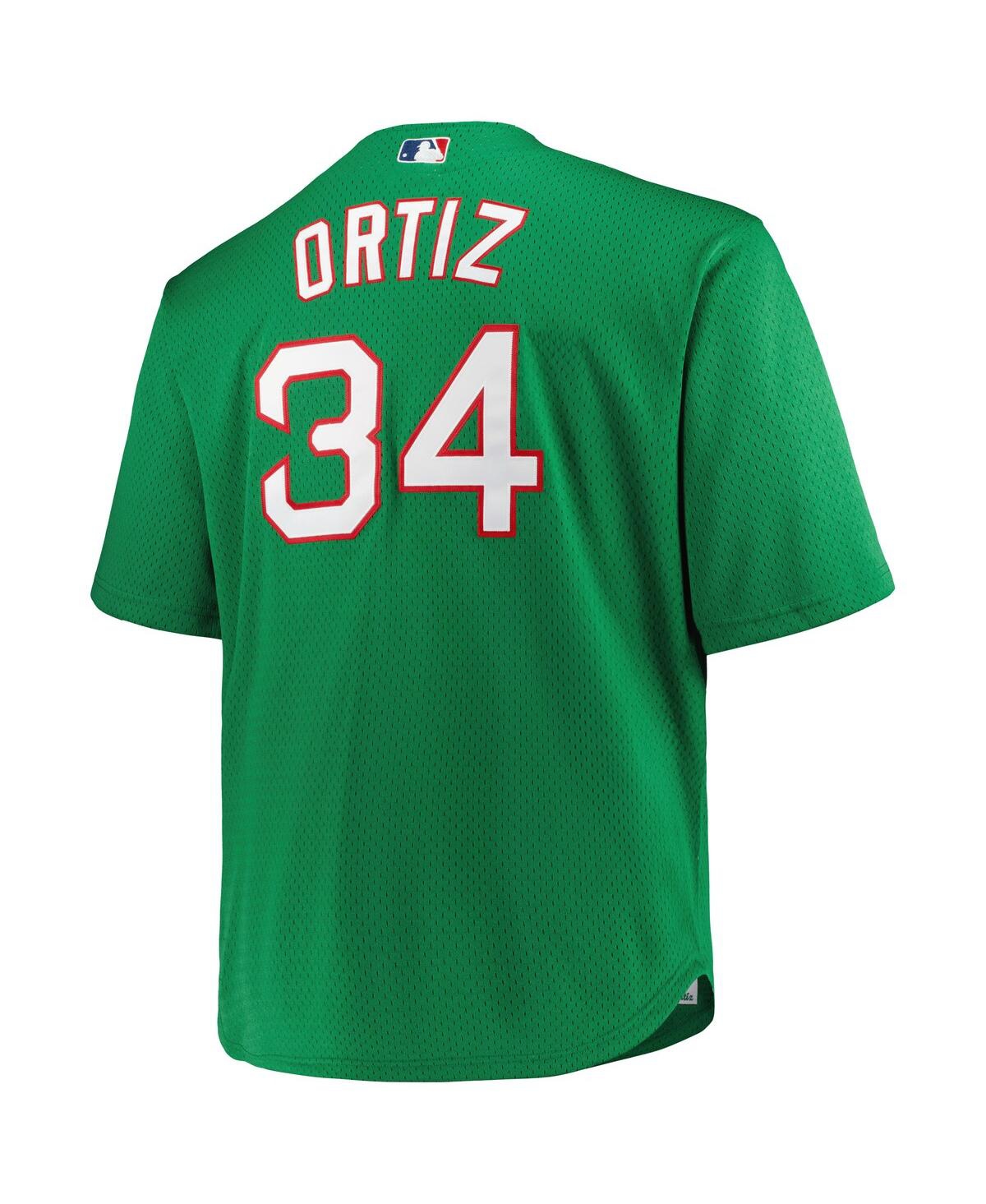 Mitchell & Ness Men's David OrtizBoston Red Sox Big Tall Cooperstown Collection Mesh Batting Practice Jersey - Kelly Green