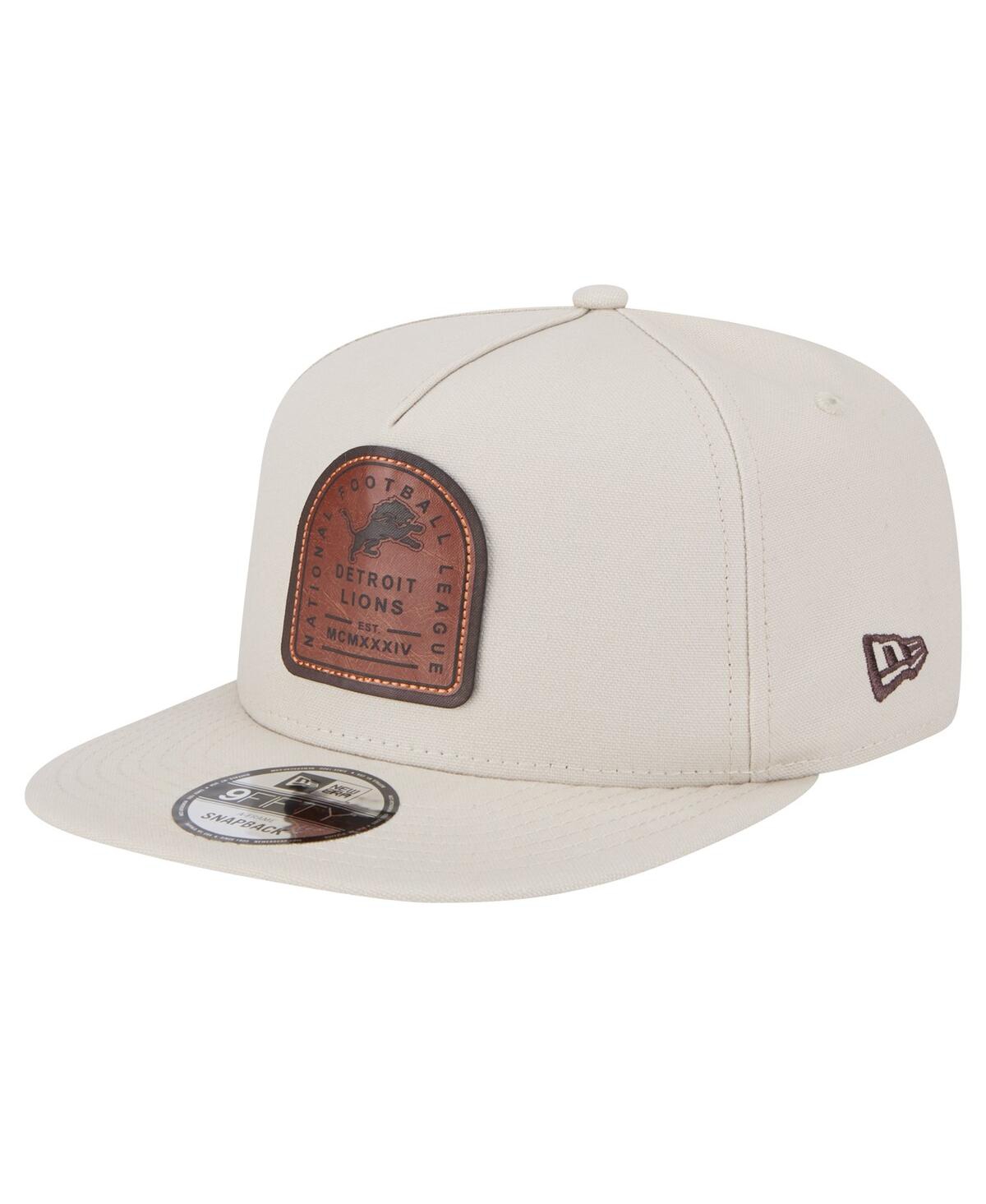 NEW ERA MEN'S STONE DETROIT LIONS PREMIER 9FIFTY SNAPBACK HAT 
