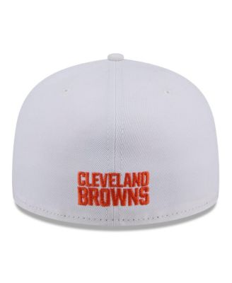 Men's White Cleveland Browns Omaha 59FIFTY Fitted Hat