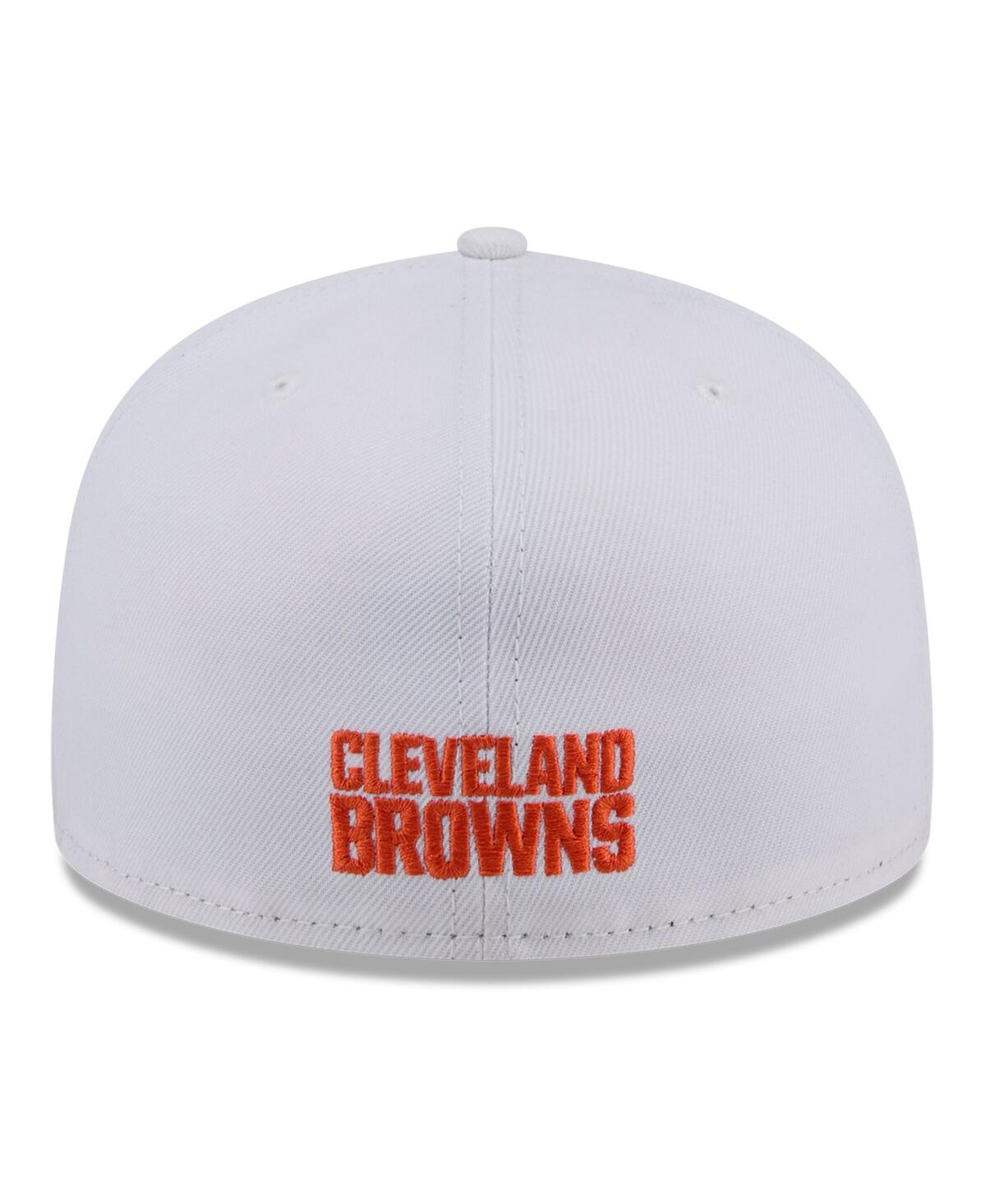 New Era Men'sCleveland Browns Omaha 59FIFTY Fitted Hat - White