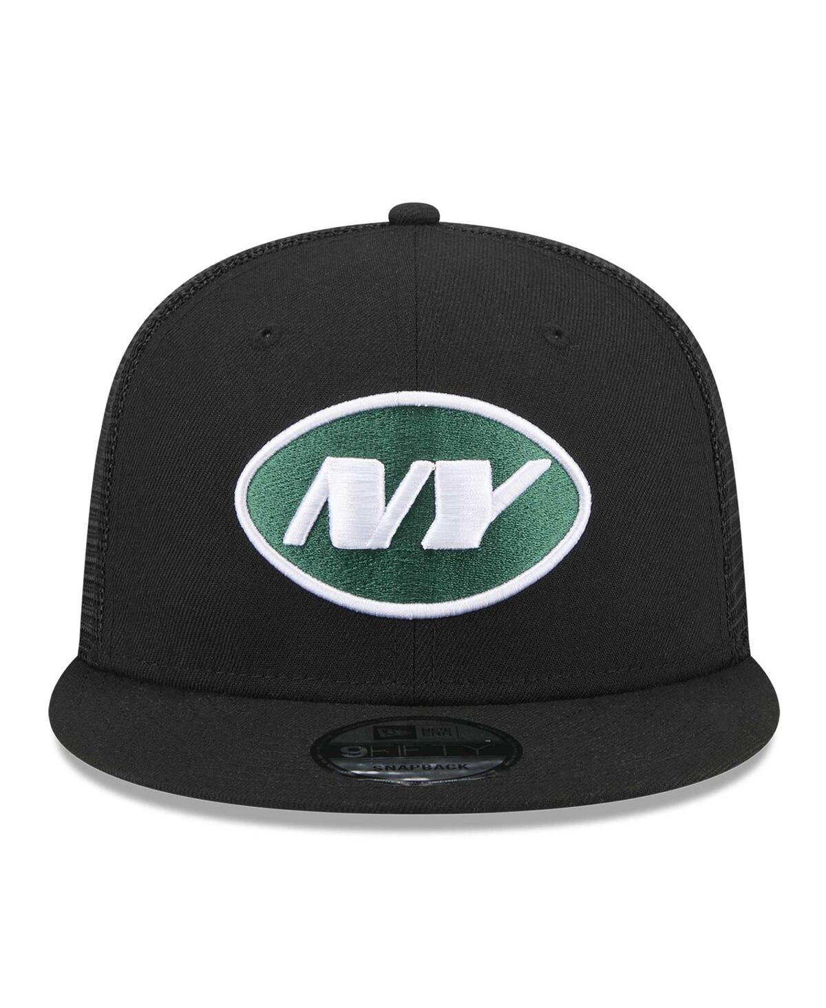 New Era Men's Black New York Jets Shade Trucker 9fifty Snapback Hat In Black