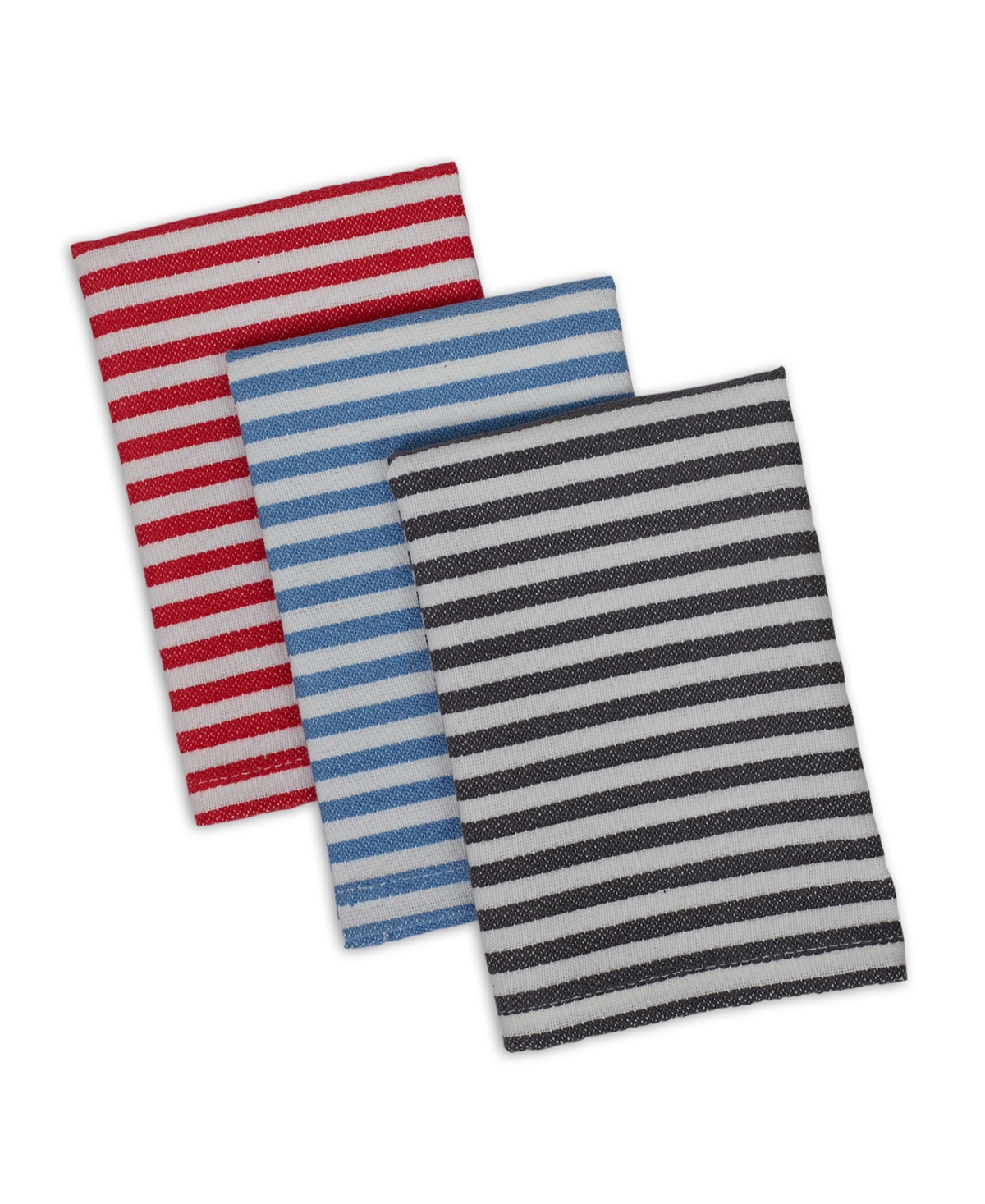 Design Imports Heavy Duty Kitchen Cleaning Collection, Long-lasting Quality, Cotton Dishcloth Set, 13x13", Stripe, In Striped