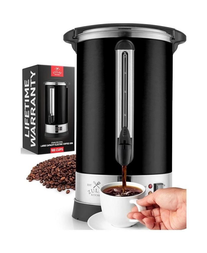 Garvee [60 Cup 10L Commercial Coffee Urn, [Quick Brewing] [Double-wall 304 Stainless Steel] Large Coffee Make For Church, Meeting Rooms, Lounges, And Other Large Gatherings